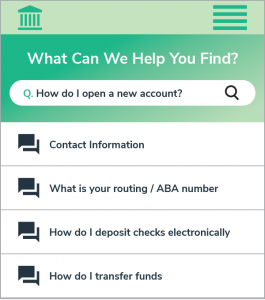an example of self-service options for a bank or credit union