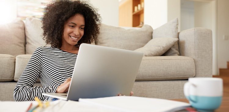 customer on computer