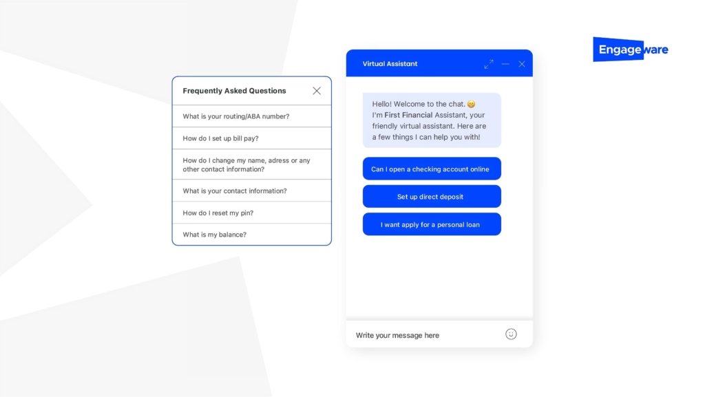 Generative AI for customer service - A virtual assistant helping with banking queries.