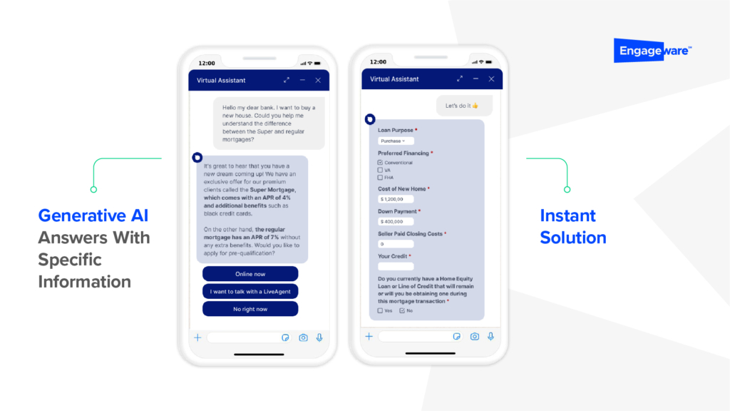 AI-driven virtual assistants enhance 24/7 customer service by providing prompt solutions to common inquiries, from identifying routing numbers to applying for loans, without lengthy wait times.