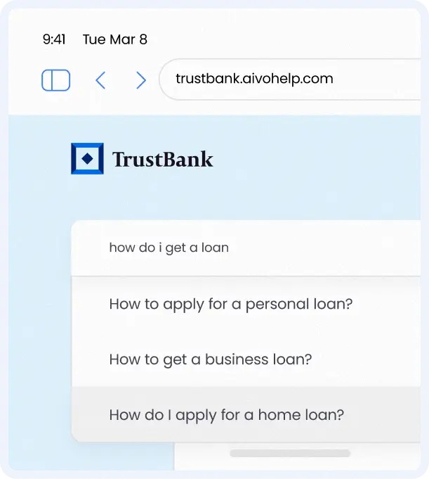 Split image of customer Help interface showing suggested questions and hands typing on a laptop.