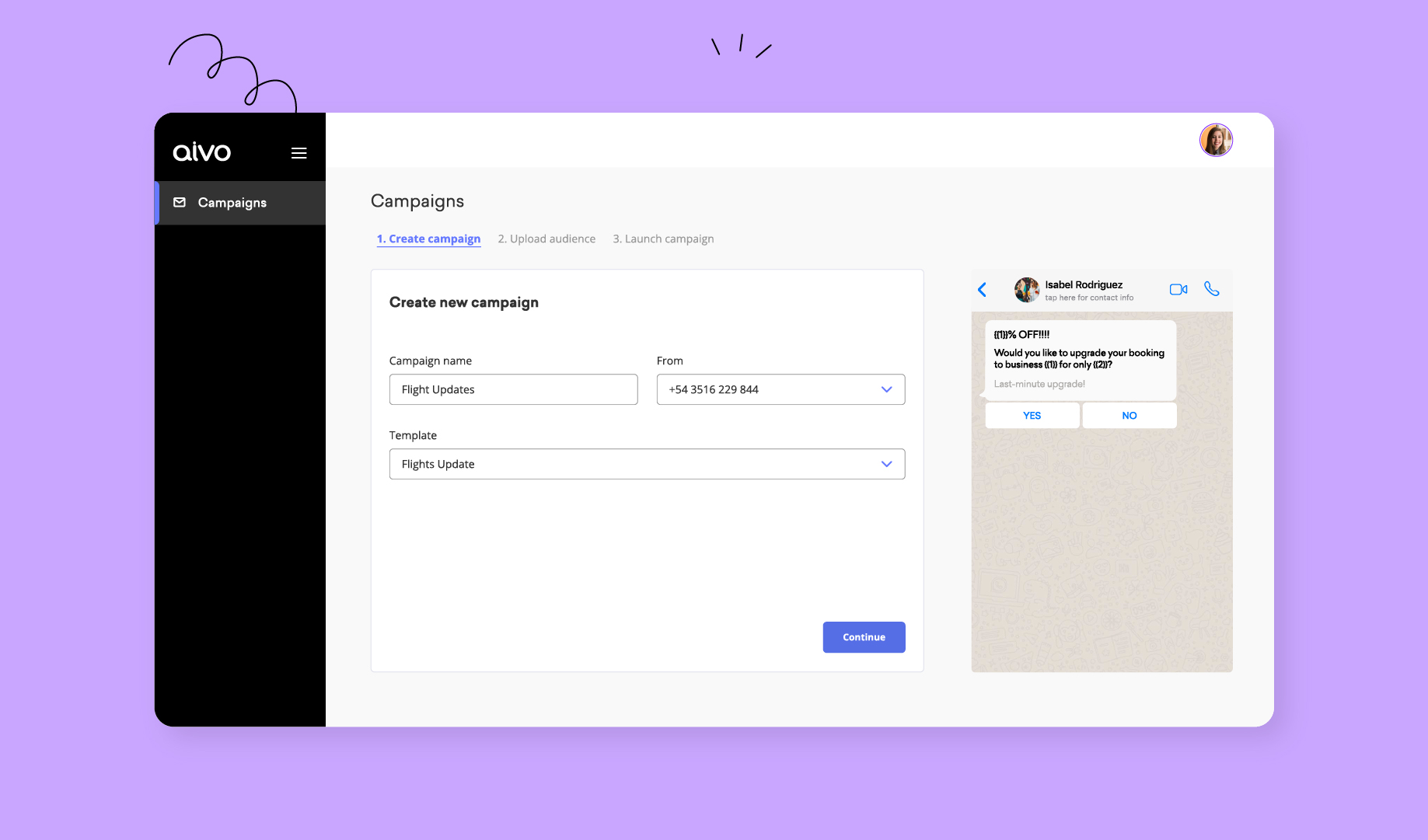 Aivo | Whastapp Negocios con Engage